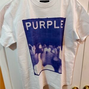 BNWT Purple Brand White Graphic Tee